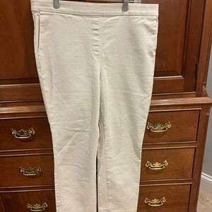 Cream Straight-Leg Pants